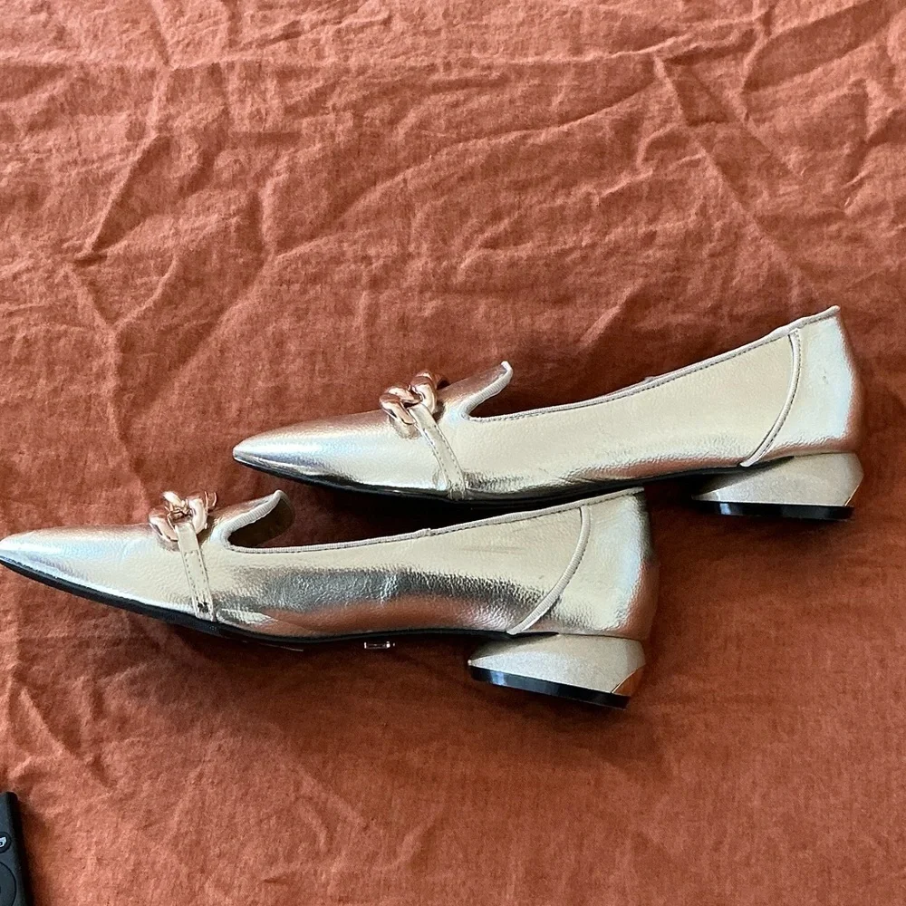 Gold Loafers for Women